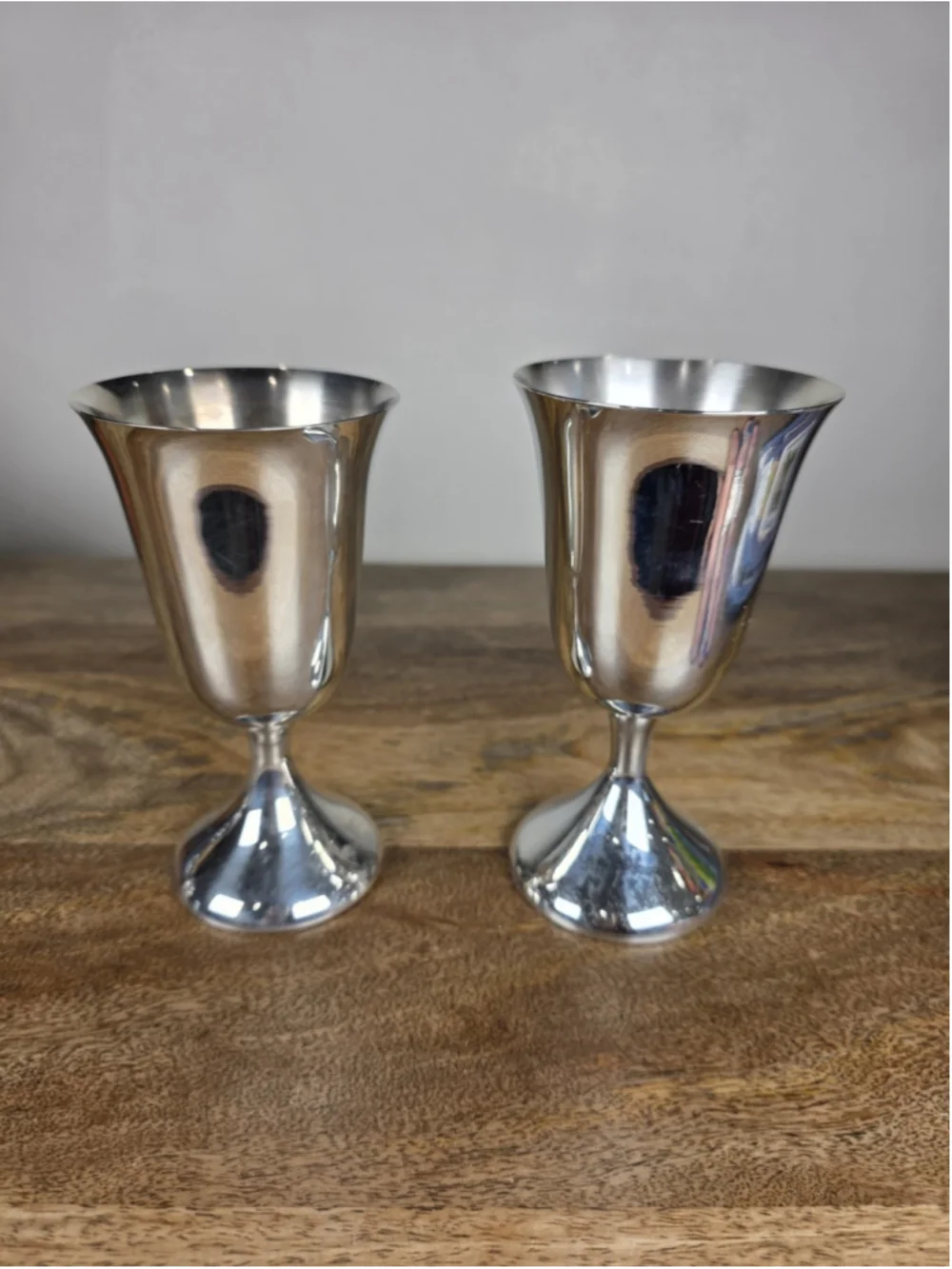 Vintage Towle Silverplated Wine Goblets Pair 6